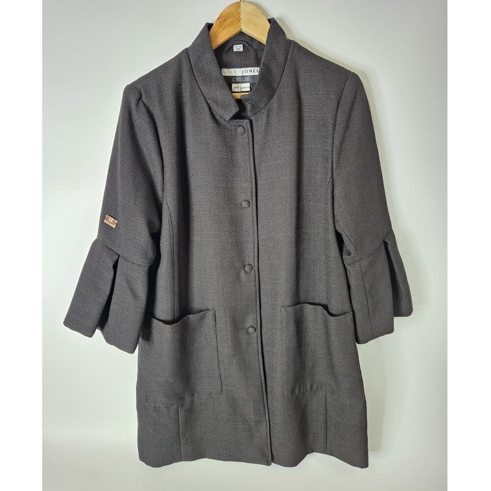 Nikki Jones Boutique Montreal Duster Blazer Dress Coat Women Size Medium
